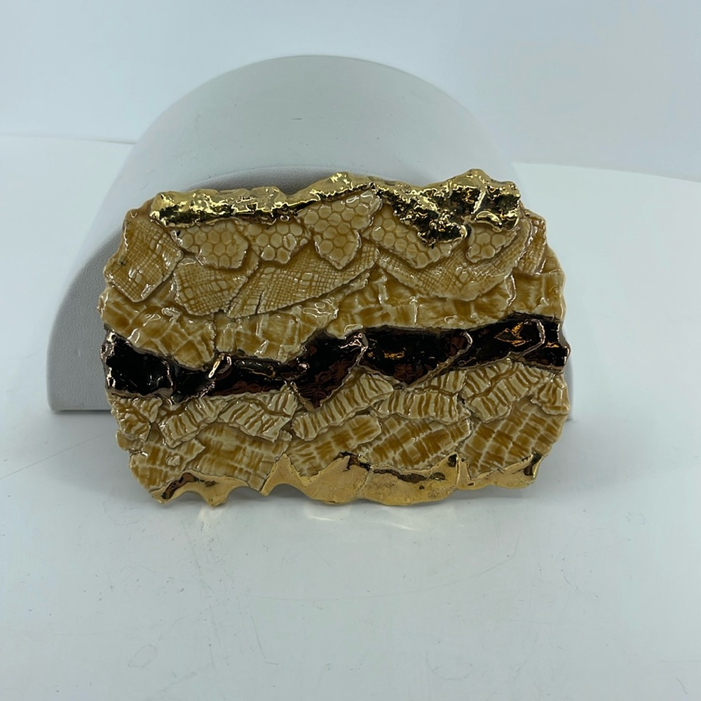 Vintage 1980's Brooch / Belt Buckle signed by Sandy K